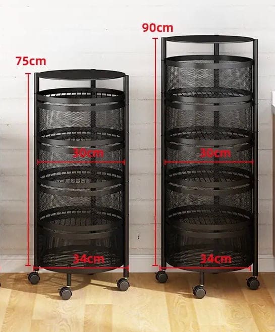 Round Multi Tier Rotary Storage Basket, 360 Degree Rotatable Kitchen Shelf, Multilayer Living Room Basket, Multifunction Fruit And Vegetable Basket, Storage Basket Rack, Floor Stand Multi Tier Drawer Rolling Trolley Cart Round Multi Tier Rotary Storage Basket, 360 Degree Rotatable Kitchen Shelf, Multilayer Living Room Basket, Multifunction Fruit And Vegetable Basket, Storage Basket Rack, Floor Stand Multi Tier Drawer Rolling Trolley Cart